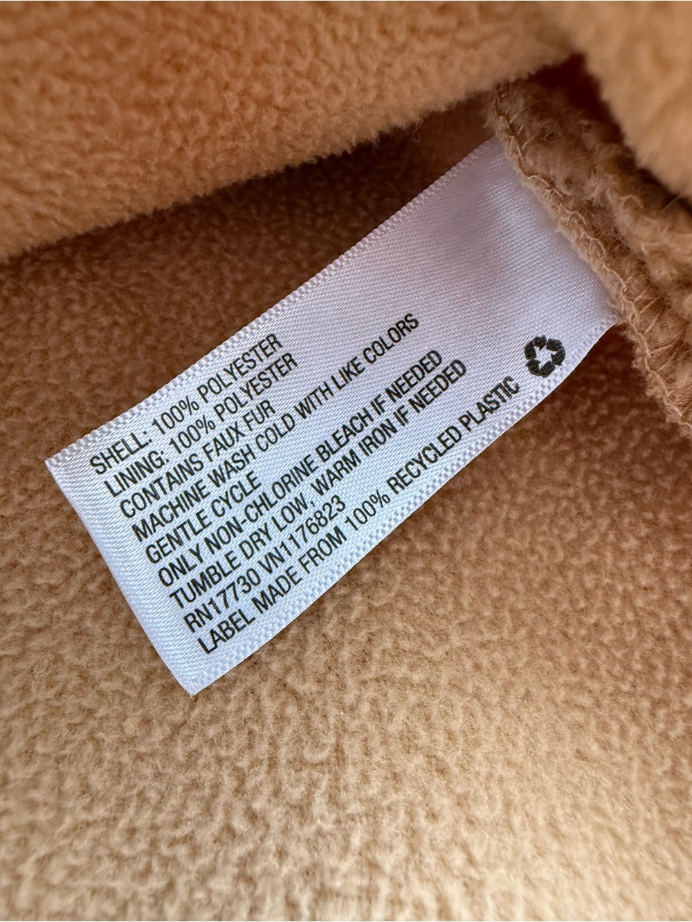 JoyLab Camel Teddy Sherpa Half Zip Pullover XL Kangaroo Pocket Cozy Fleece - Picture 5 of 6